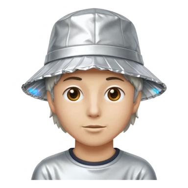 Face with tin foil hat sticker