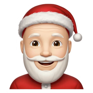 bald guy with santa hat sticker