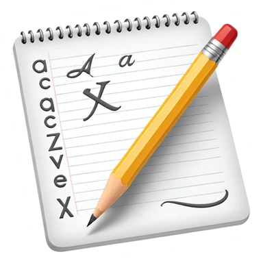 pencil writing Russian alphabet sticker