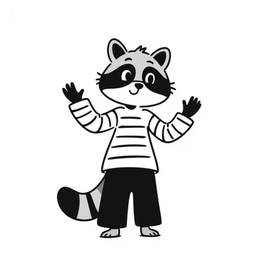 Raccoon sticker