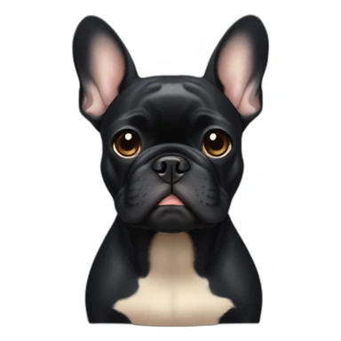 Black french bulldog with tan points sticker