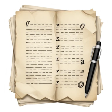 Director Script – bound pages with notes sticker