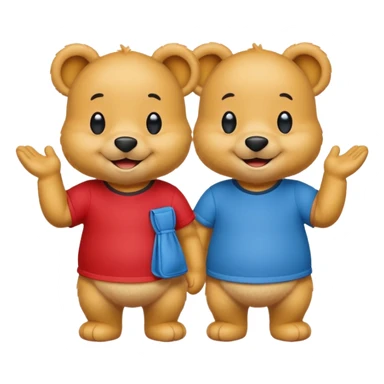 2 winnie the poohs sticker