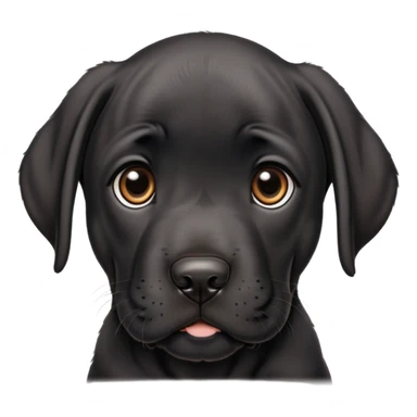 Black Great Dane puppy brown eyes realistic sticker