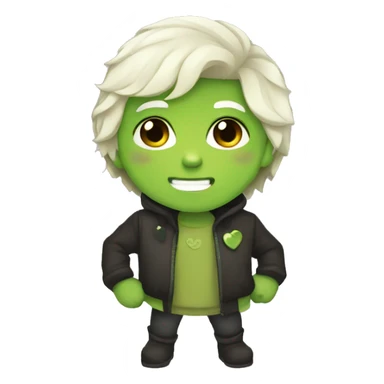 peridot heart sticker