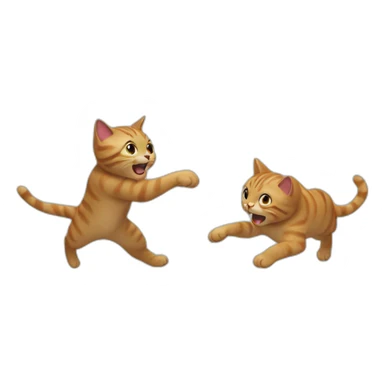 Cat that attacks another cat sticker
