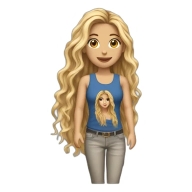 Shakira realistic sticker