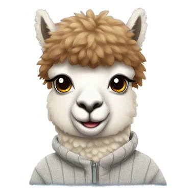 Alpaca wearing a Sweatshirt  sticker