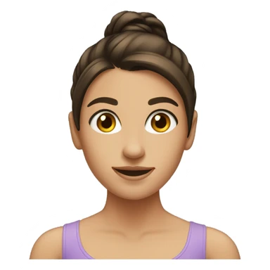 brunette girl wirh ponytail sticker