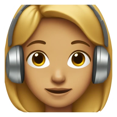 a girl wearing headphones sticker
