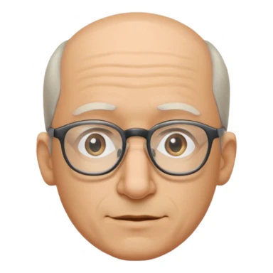 Emoli hombre con lentes poco cabello y nariz grande sticker