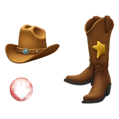 Cowboy boot and a checkmark sticker