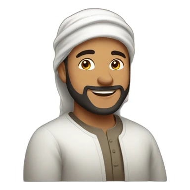 muslim men happy with bear sticker