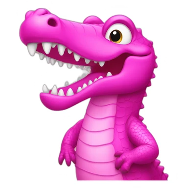 pink crocodile sticker