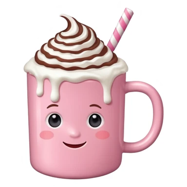 Cioccolata calda rosa aesthetic sticker