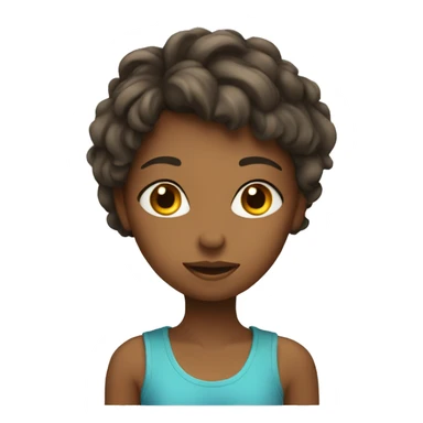 A girl with a had sticker