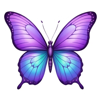 Purple butterfly sticker