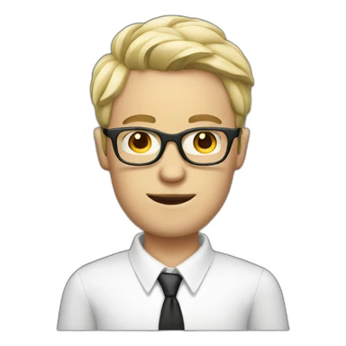 white man with glasses and cigarette sticker