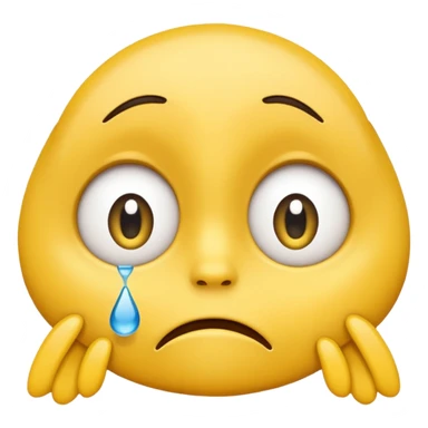 a sad emoji face begging sticker