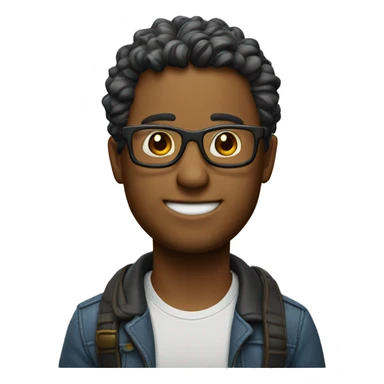 3d nerd emoji  sticker