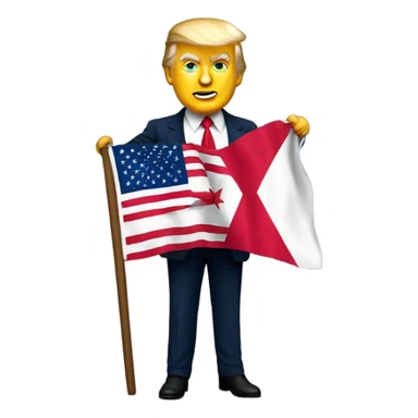 Donald trump with Georgian country flag sticker