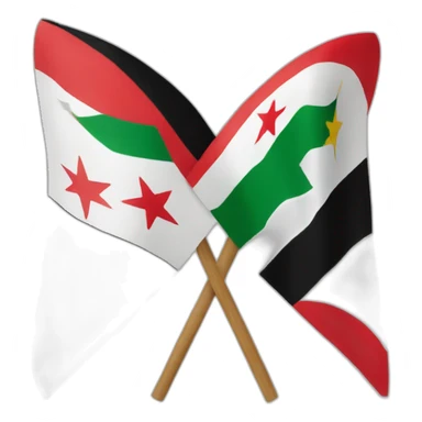 free syria and sang saka malaya flags crossed sticker