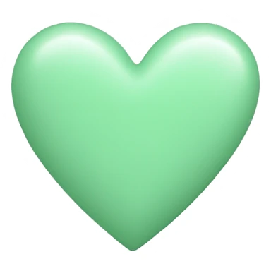 Pastel green heart  sticker