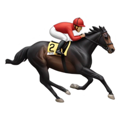 Horse trot race sticker