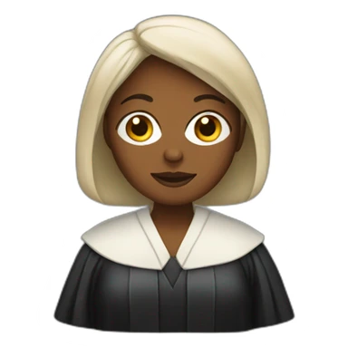 woman lawyer Wearing a robe sticker
