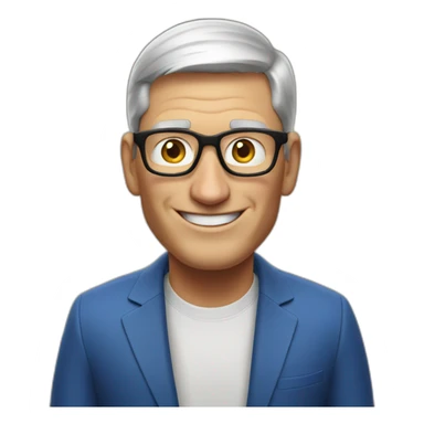 Tim Cook saying good morning sticker