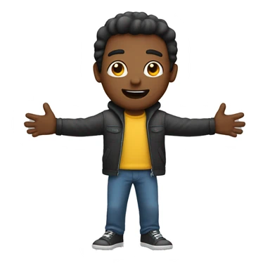 A Guy spreading his arms  sticker