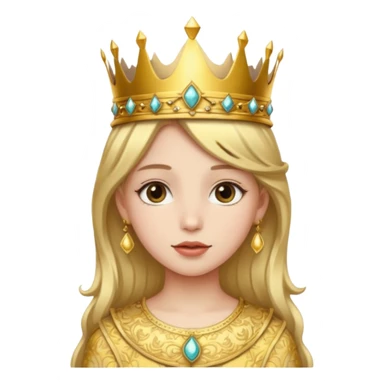 girl with crown sticker