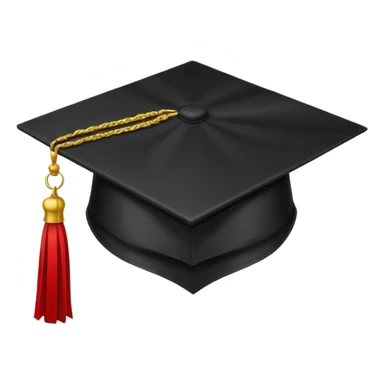 San Diego State University graduation cap, red and black colors sticker