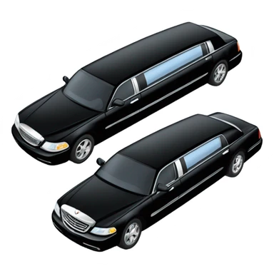 black limousine car sticker