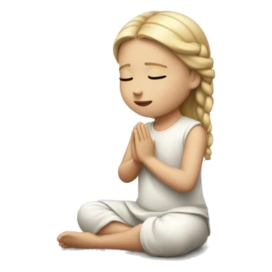little white girl praying sticker