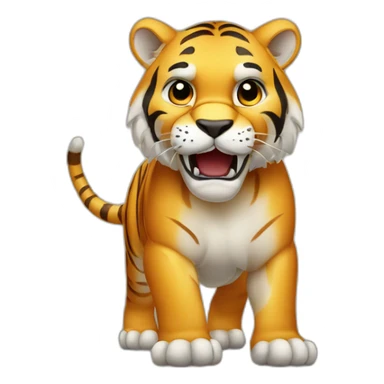 cute sabre tooth tiger sticker