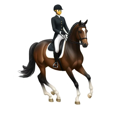 Dressage horse sticker