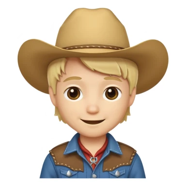 chibi cowboy blonde  sticker