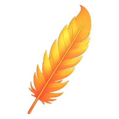 a single phoenix feather, surrounded by sparks, ethereal and fantasy-inspired sticker