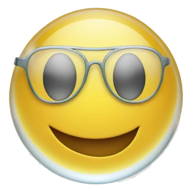 smiley with a glas sticker