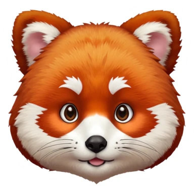 Red panda face sticker
