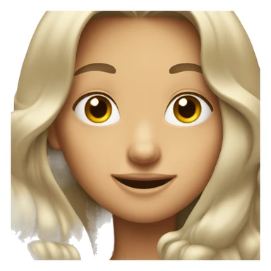 Long hair girl winking sticker