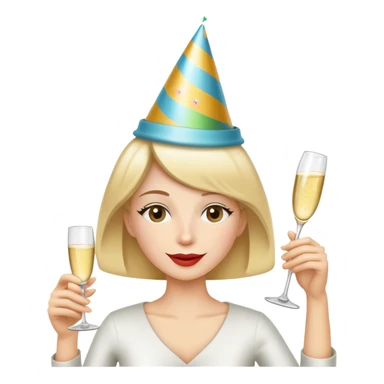 Sarcastically happy celebration  sticker