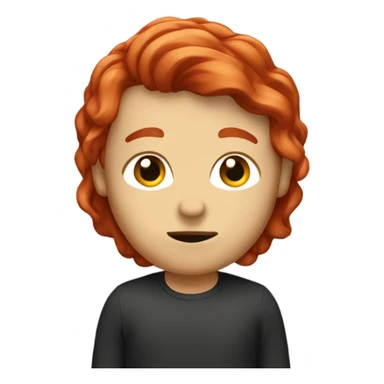 Red hair saying I don’t know sticker