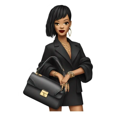 Rihanna with bag sticker