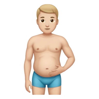 Un hombre hembarazado en calzonsillos sticker