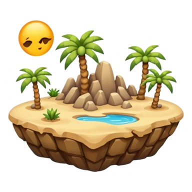 desert flying island sticker