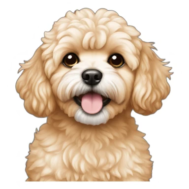 golden peach maltipoo sticker