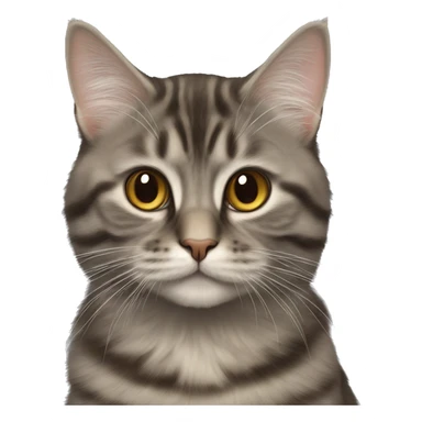 Two cats. One gray tabby, one chocolate British longhair sticker