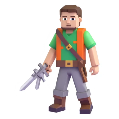 Garetr Garrison adventurer from Minecraft movie sticker